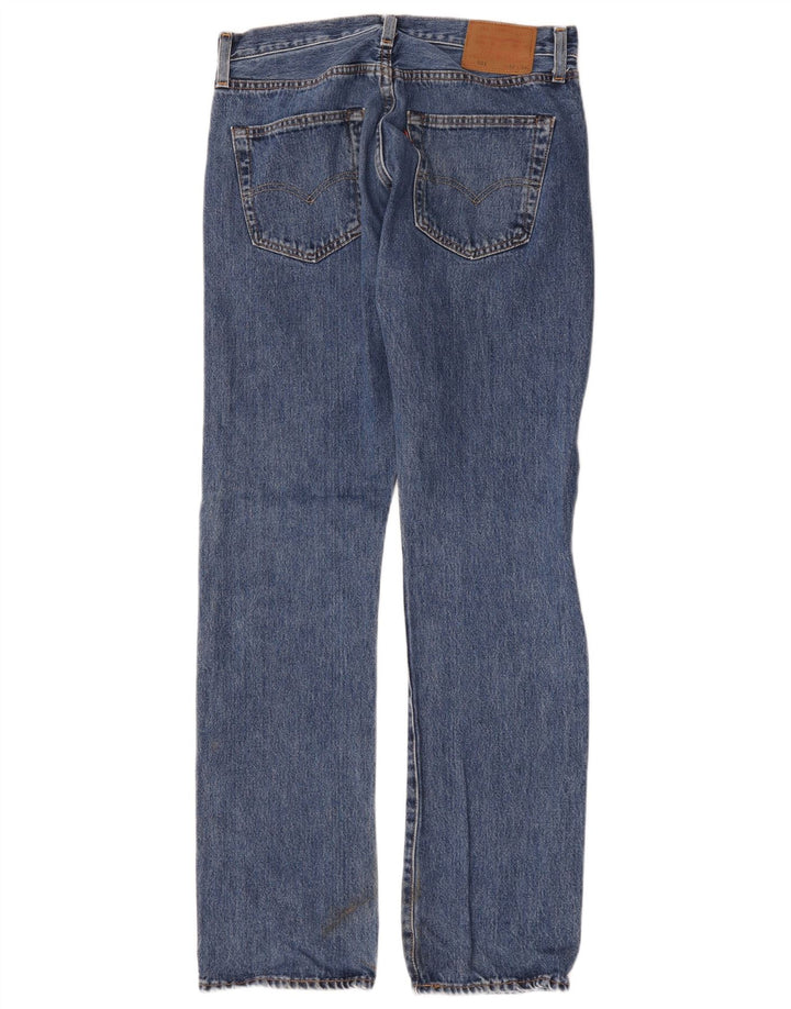 Levi's Masculino 501 Straight Jeans W32 L34 Azul Algodão