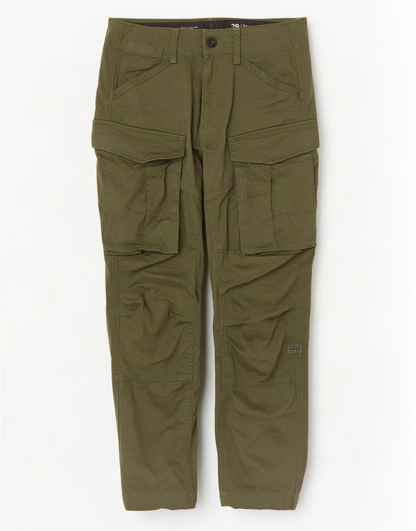 G-Star Mens Straight Cargo Trousers W29 L30 Khaki Cotton