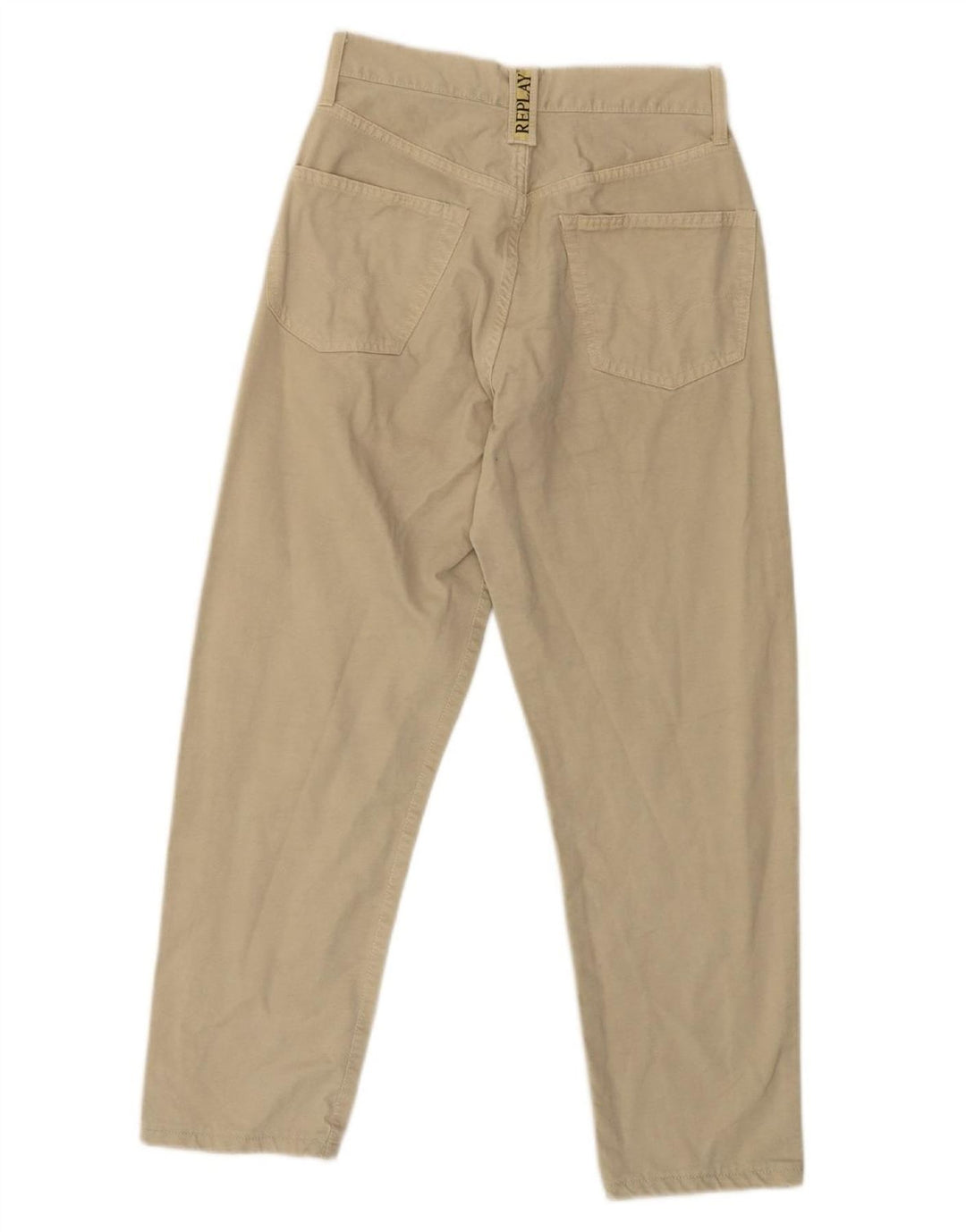 REPLAY Mens Straight Casual Trousers W29 L26 Beige Cotton Vintage Replay and Second-Hand Replay from Messina Hembry 