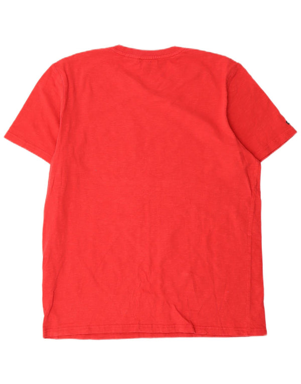 Superdry Mens T-Shirt Top XL Red Cotton