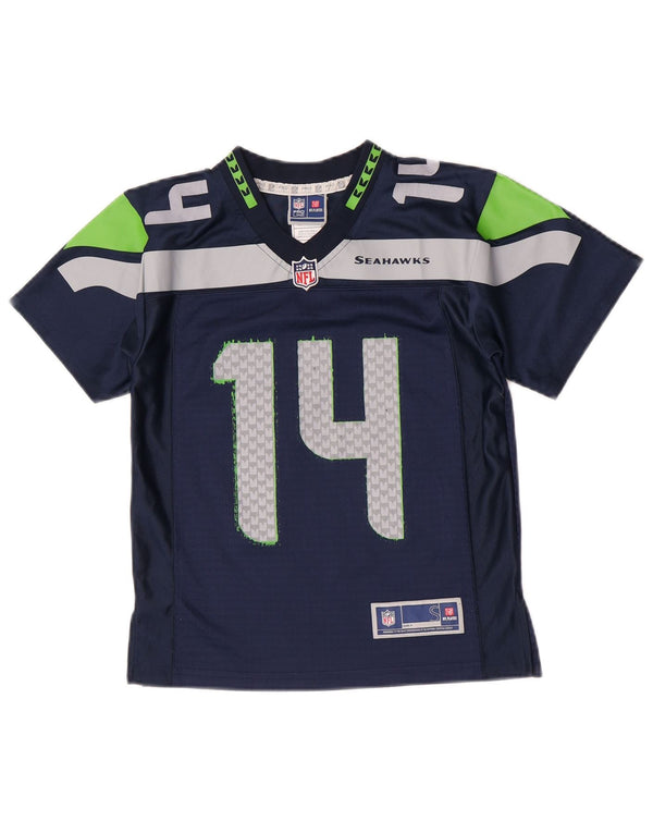 Camiseta gráfica masculina da NFL Top 8-9 anos pequeno bloco colorido azul marinho