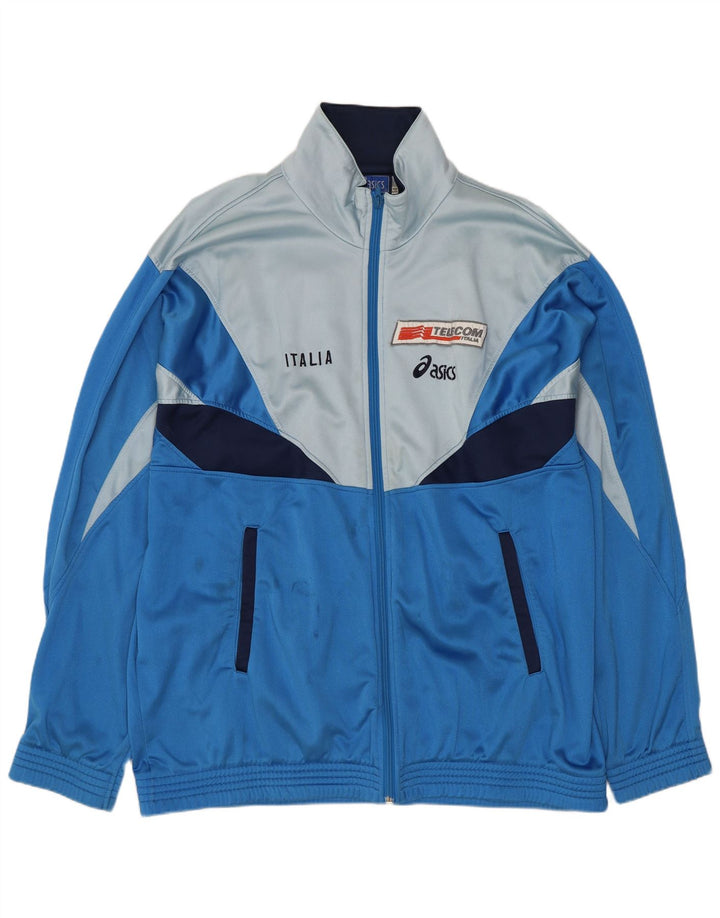 ASICS Mens Italia Graphic Tracksuit Top Jacket IT 54 XL Azul Colourblock