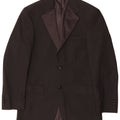 Jaqueta blazer masculina de 2 botões Marks & Spencer Reino Unido 34 pequena preta poliéster