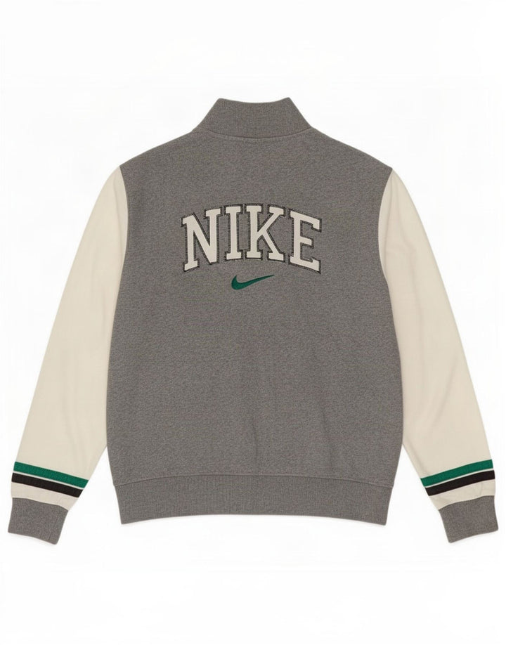Jaqueta masculina Nike Graphic Tracksuit Top Pequeno Cinza Colorblock Algodão