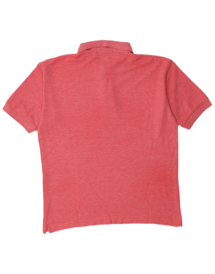 Camisa polo masculina Fila IT 46 pequena algodão manchado vermelho