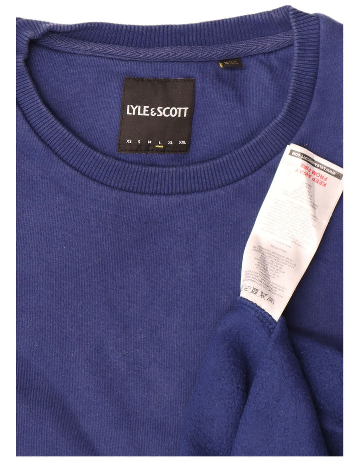 Lyle & Scott moletom masculino jumper grande algodão azul