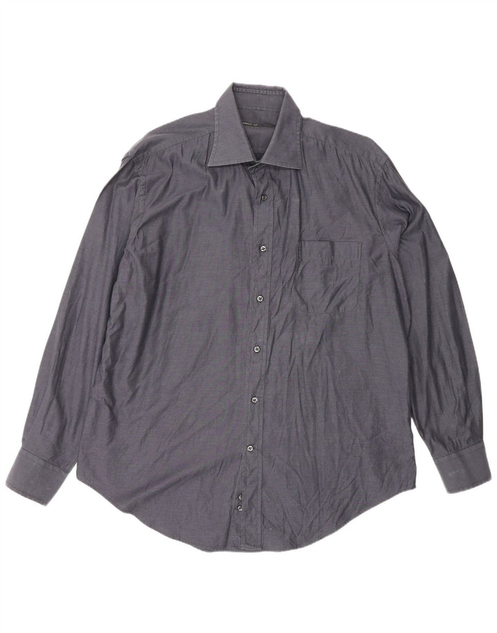 Camisa masculina Cerruti 1881 grande algodão azul marinho