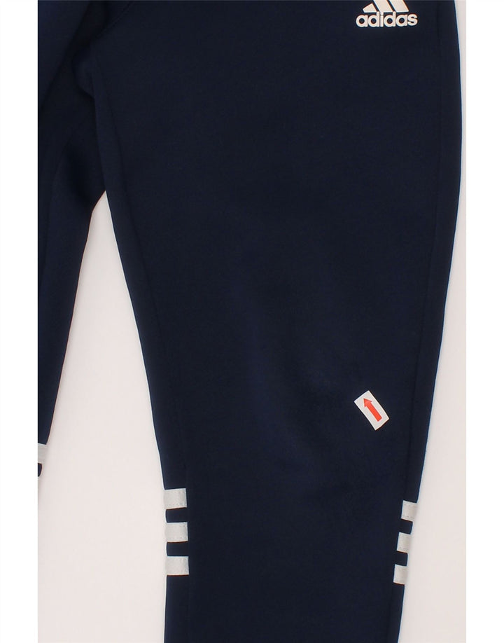Adidas meninos calças de treino joggers 6-7 anos azul marinho poliéster