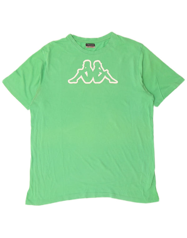 Camiseta feminina gráfica Kappa UK 20 2XL algodão verde