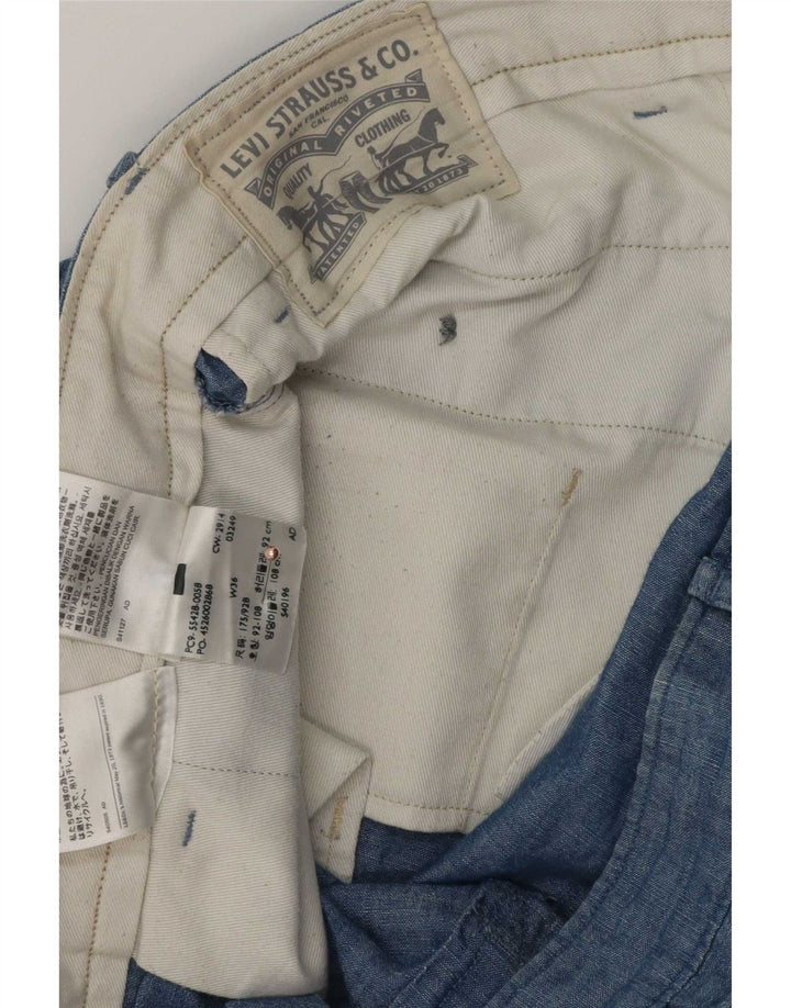 Shorts Chino Masculino Levi's W36 Grande Algodão Azul