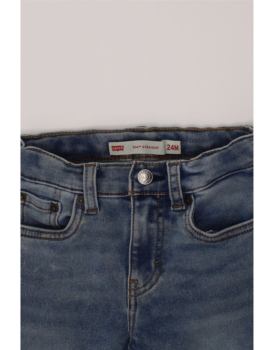 LEVI'S Baby Boys 514 Straight Jeans 18-24 Meses W20 L13 Azul Algodão