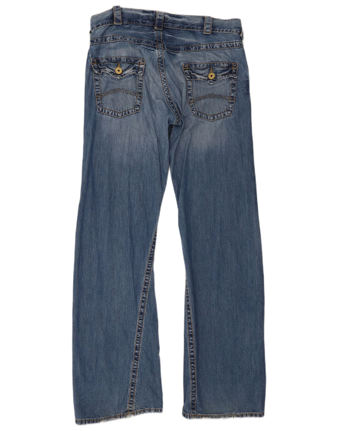 Armani feminino bootcut jeans W33 L33 azul algodão