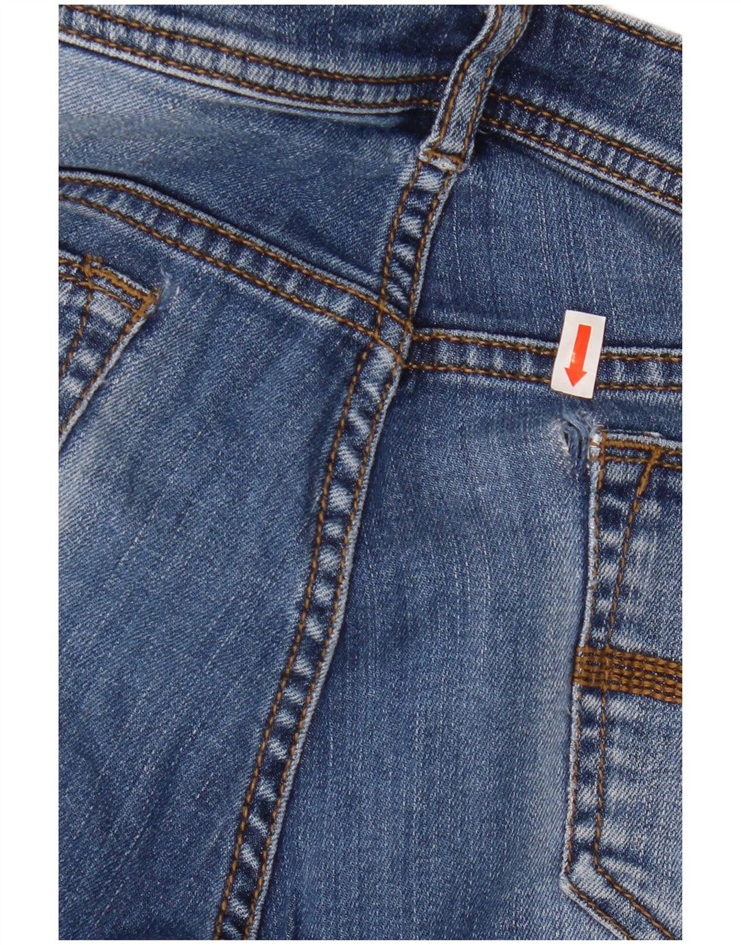 Calça capri feminina FAT FACE Reino Unido 14 grande W32 L23 azul