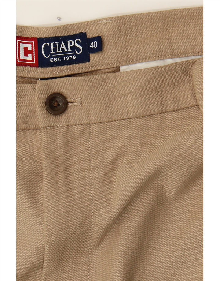 CHAPS Mens Chino Shorts W40 XL Beige Polyester Vintage Chaps and Second-Hand Chaps from Messina Hembry 