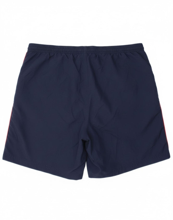Umbro Mens Graphic Sport Shorts Médio Azul Marinho Colorblock Poliéster