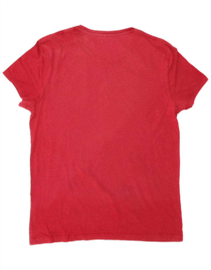 Camiseta masculina JACK WILLS Top médio algodão vermelho