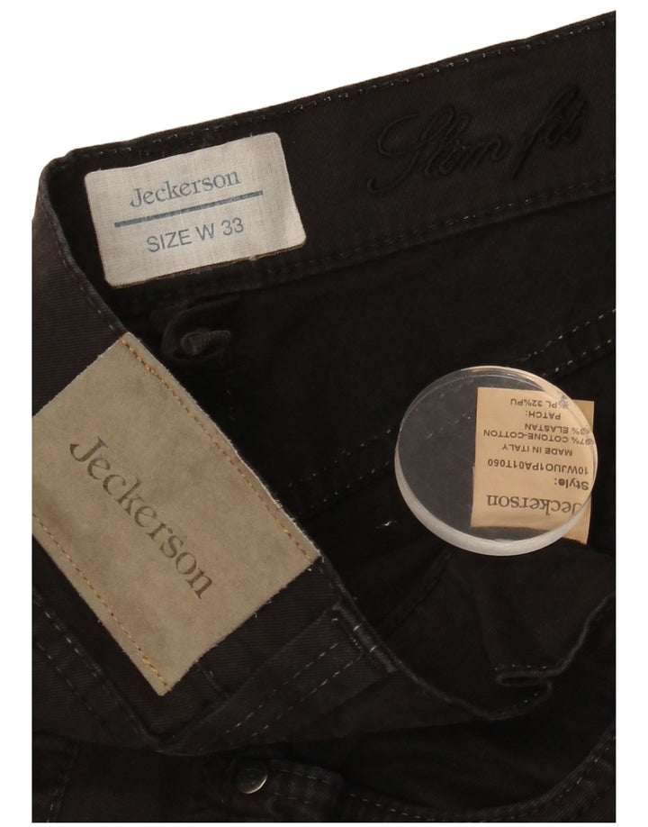 JECKERSON Jeans Slim Masculino W33 L33 Algodão Preto