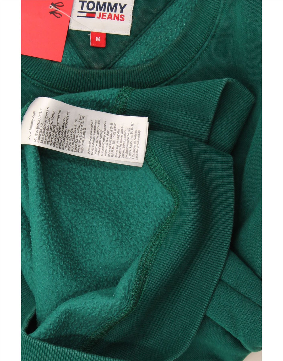 Tommy Hilfiger moletom masculino jumper médio algodão verde