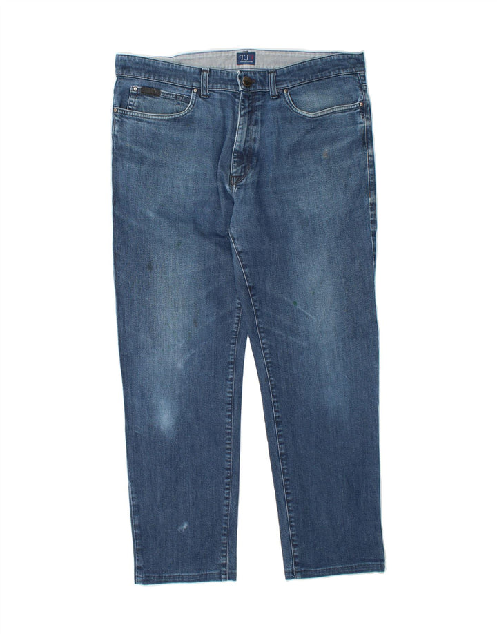 TRUSSARDI Mens Straight Jeans W38 L29 Blue Cotton Vintage Trussardi and Second-Hand Trussardi from Messina Hembry 