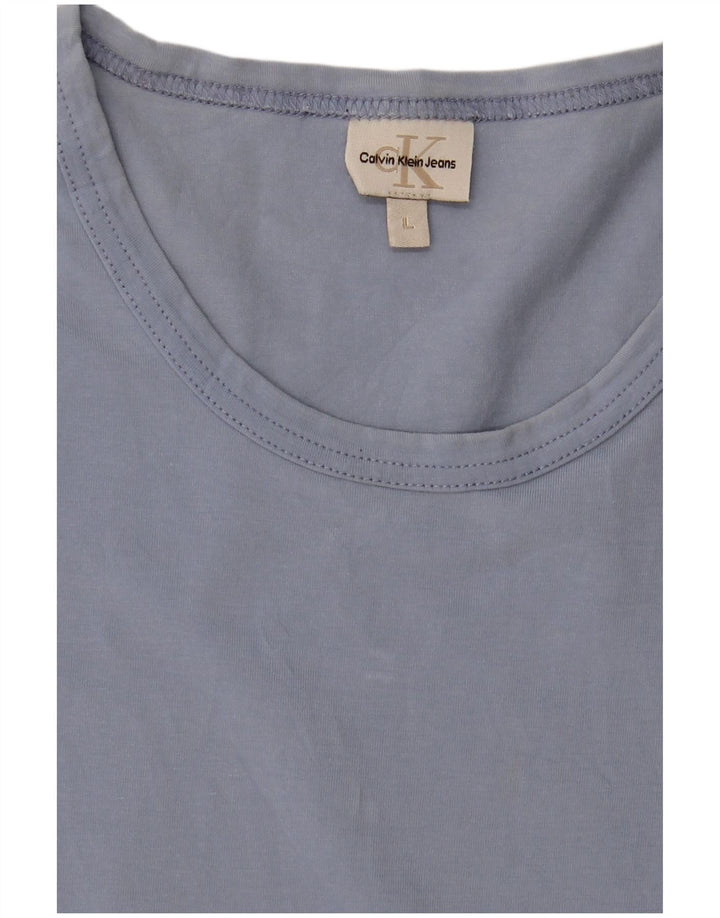 Camiseta masculina Calvin Klein grande azul