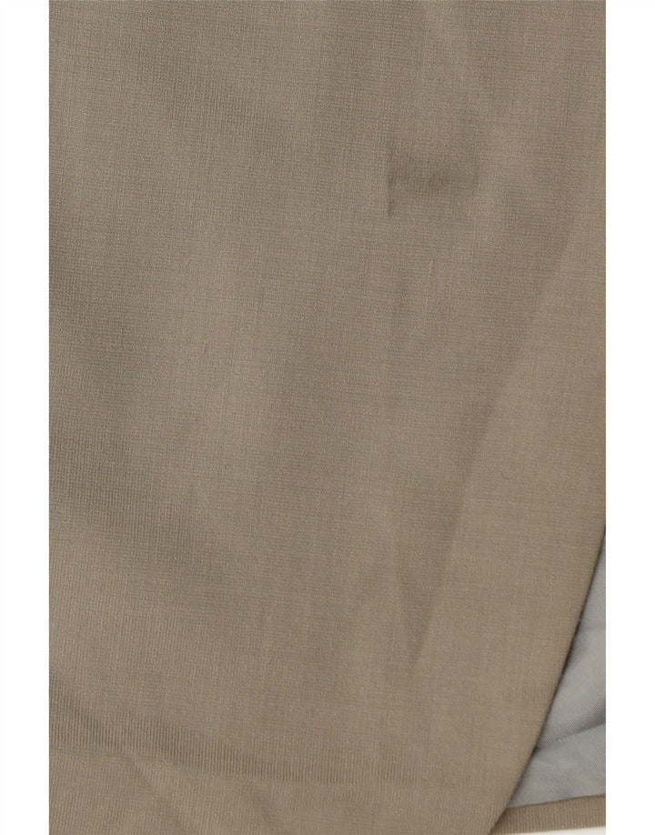 Jaqueta blazer masculina de 2 botões Marks & Spencer Reino Unido 38 poliéster bege médio
