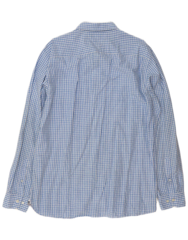 Camisa masculina Tommy Hilfiger XL azul gingham linho