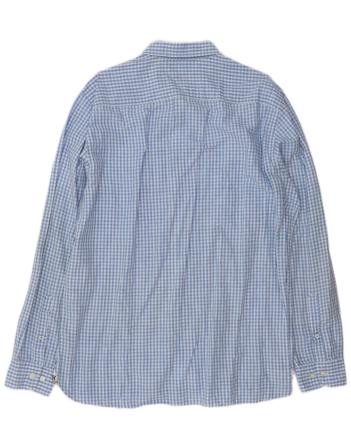Camisa masculina Tommy Hilfiger XL azul gingham linho