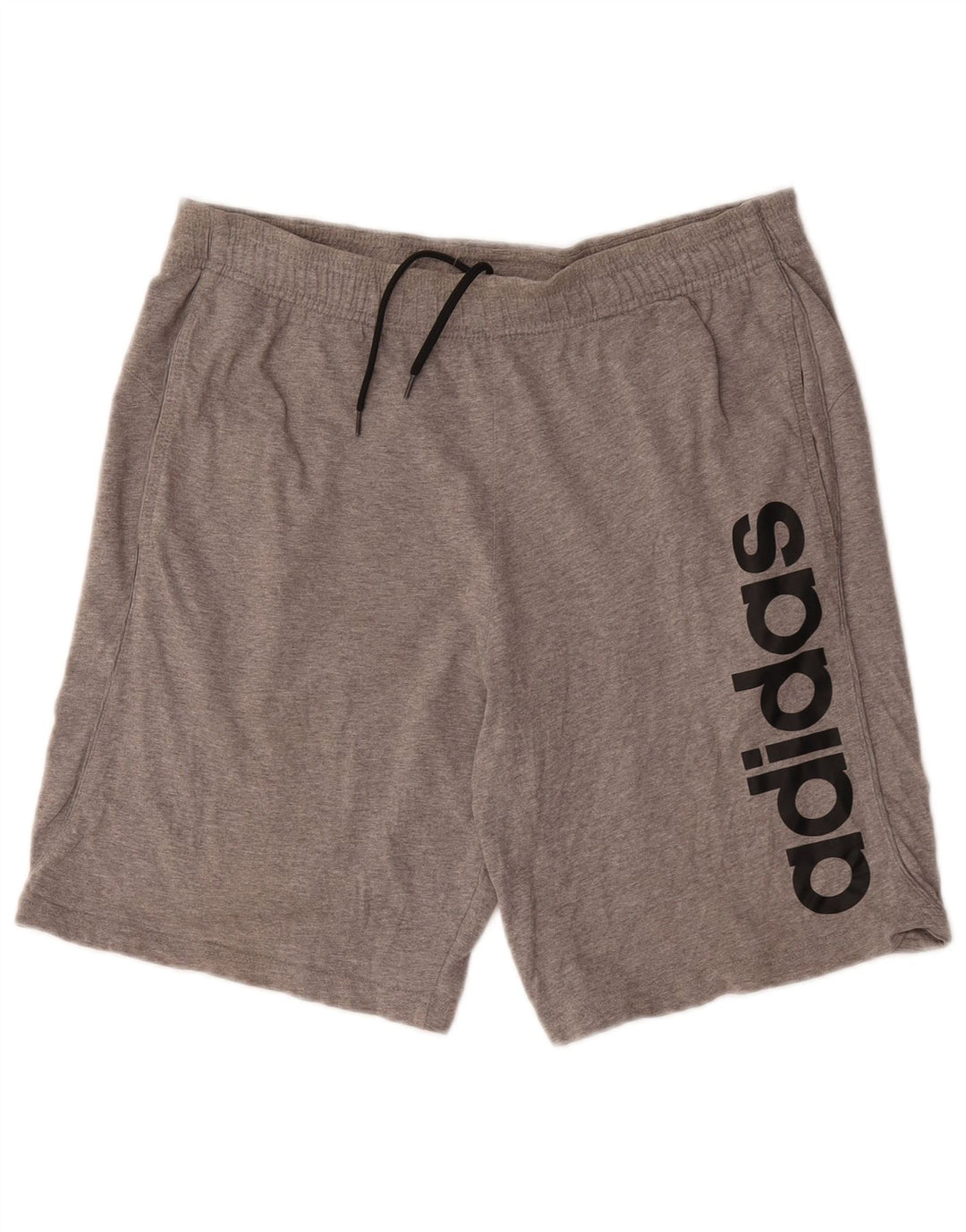 Shorts esportivos gráficos masculinos Adidas, algodão manchado cinza médio