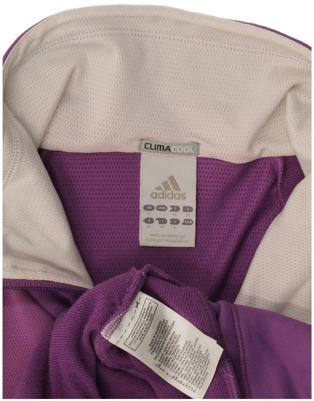 Adidas Womens Climacool Tracksuit Top Jacket UK 12 Médio Roxo