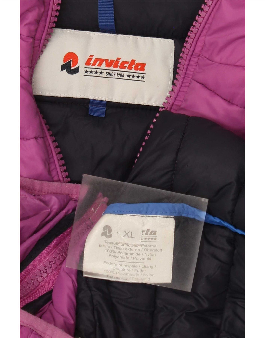 Jaqueta feminina acolchoada com capuz Invicta UK 18 XL roxo poliamida