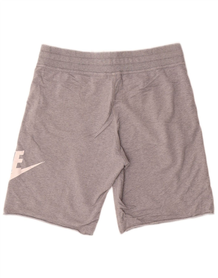 Shorts esportivos gráficos masculinos Nike médio cinza algodão