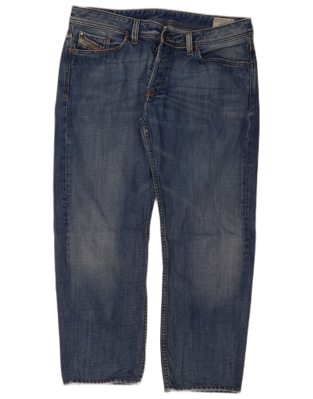 DIESEL Masculino Viker Straight Jeans W38 L28 Azul Algodão