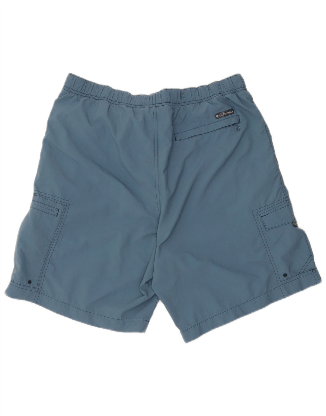 Columbia Mens Cargo Shorts Médio W36 Azul Nylon