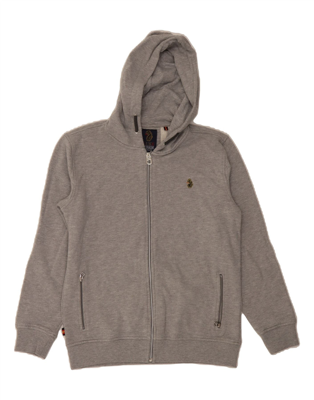 LUKE 1977 Boys Zip Hoodie Sweater 14-15 Years Grey Cotton Vintage Luke 1977 and Second-Hand Luke 1977 from Messina Hembry 
