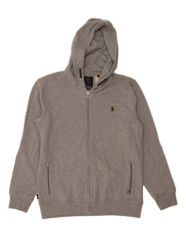 LUKE 1977 Boys Zip Hoodie Sweater 14-15 Years Grey Cotton Vintage Luke 1977 and Second-Hand Luke 1977 from Messina Hembry 