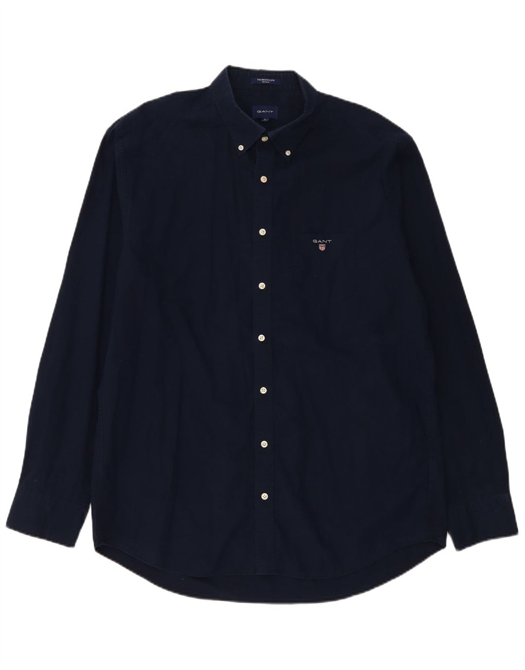 Camisa regular masculina Gant XL azul marinho algodão