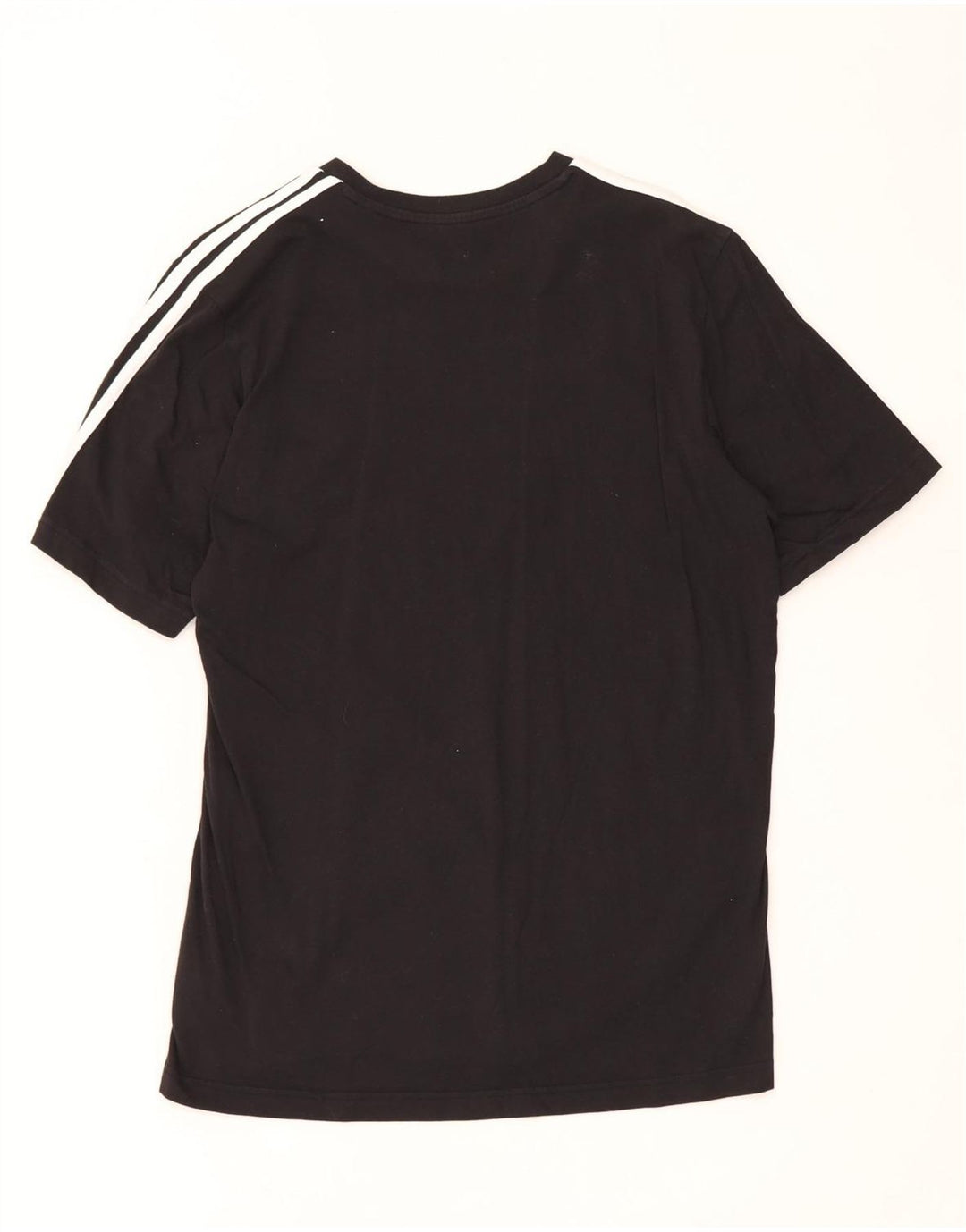 Adidas Mens Camiseta Top Médio Algodão Preto