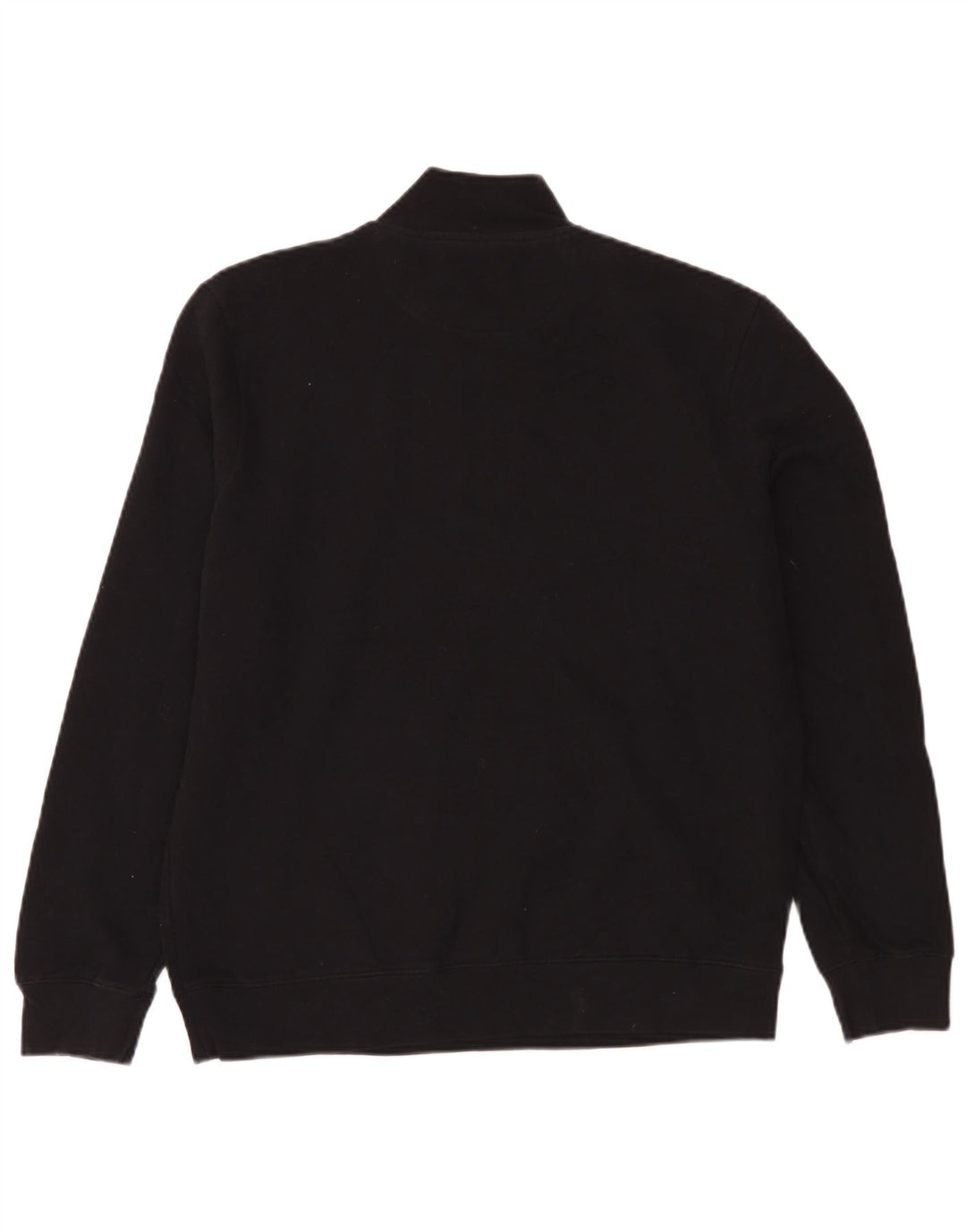 Suéter masculino Barbour com zíper e gola XL de algodão preto