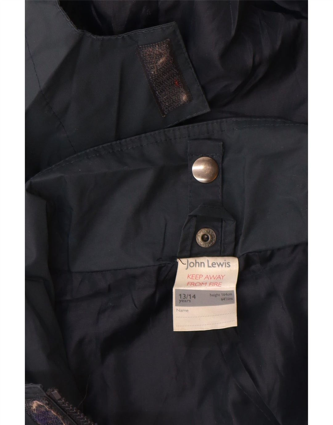 Capa de chuva com capuz para meninos John Lewis 13-14 anos azul marinho nylon