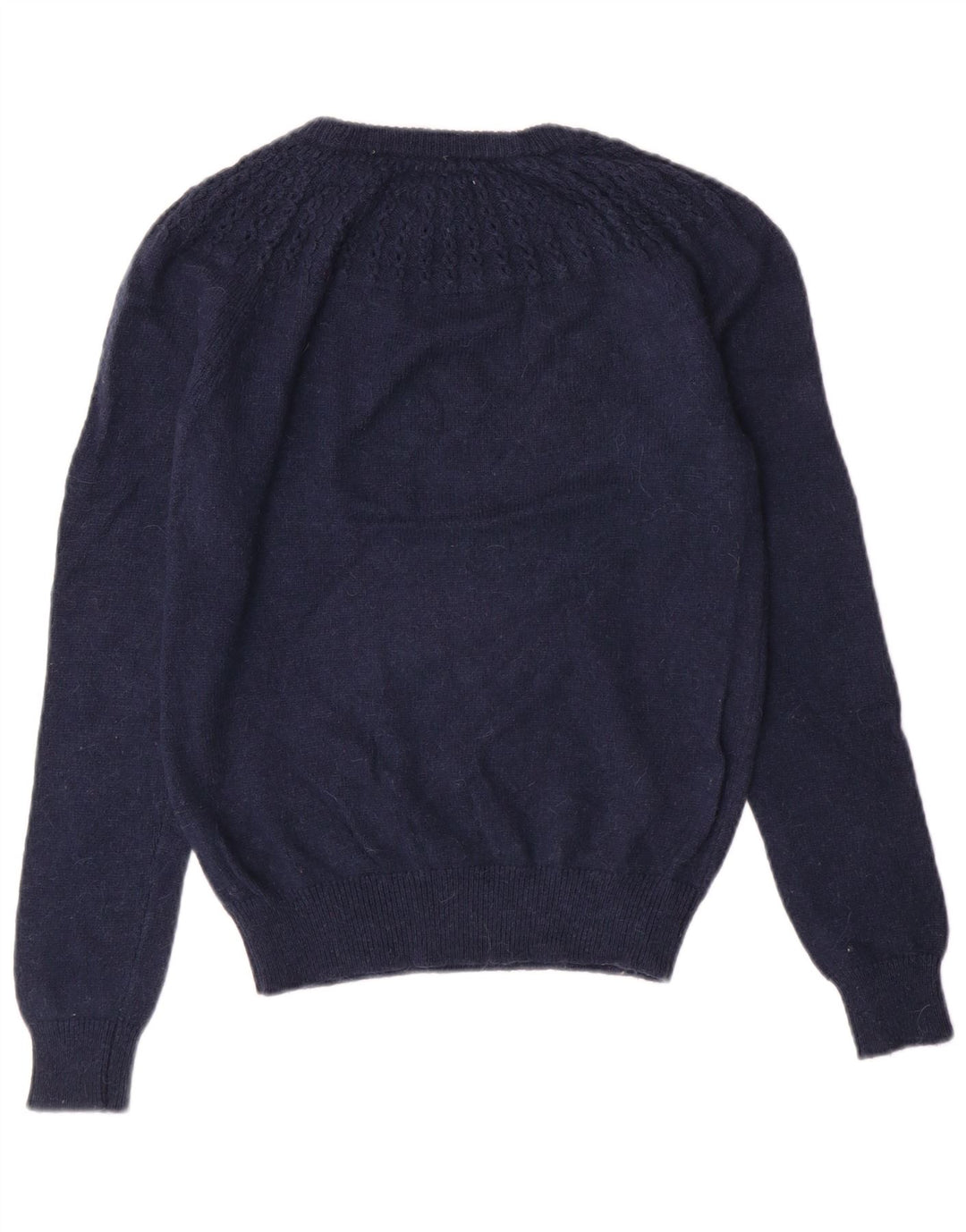 JACK WILLS Suéter feminino com gola redonda, Reino Unido 10 pequeno azul marinho