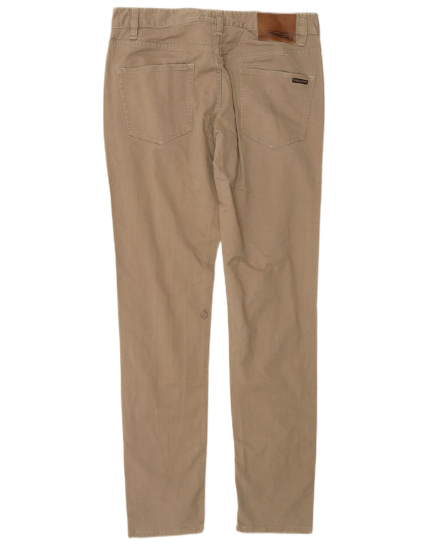 Calça Chino Masculina Vorta Tapered Slim Volcom W30 L32 Algodão Cáqui