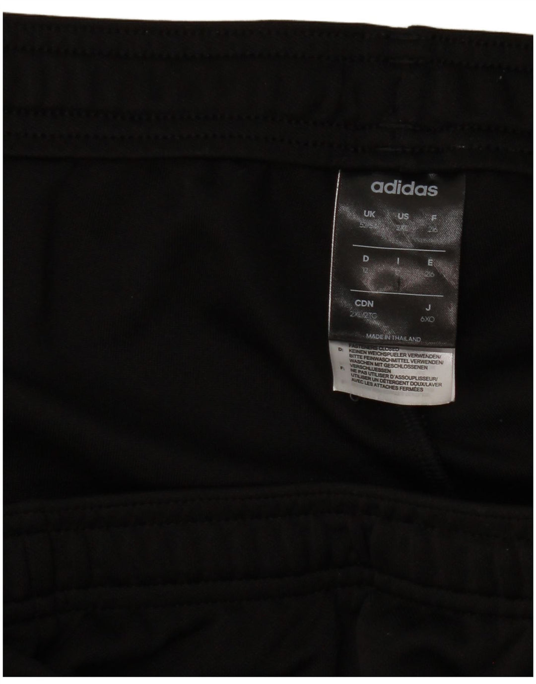 Calças de treino masculinas ADIDAS UK 52/54 2XL poliéster preto