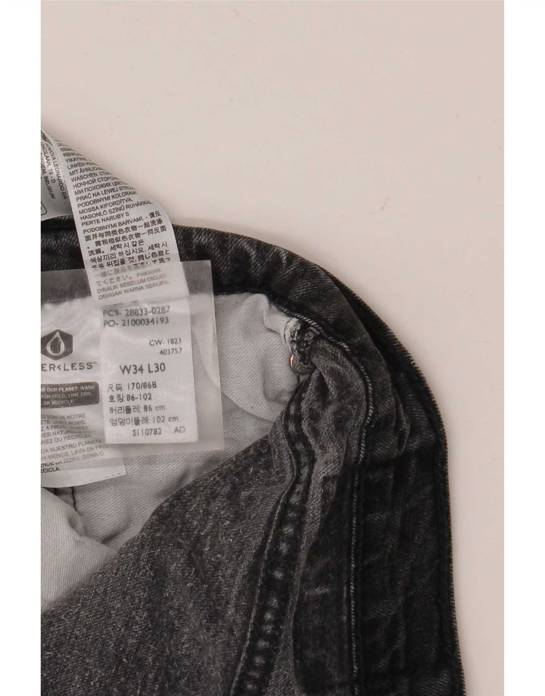 Levi's Mens Slim Jeans W34 L26 Cinza Algodão