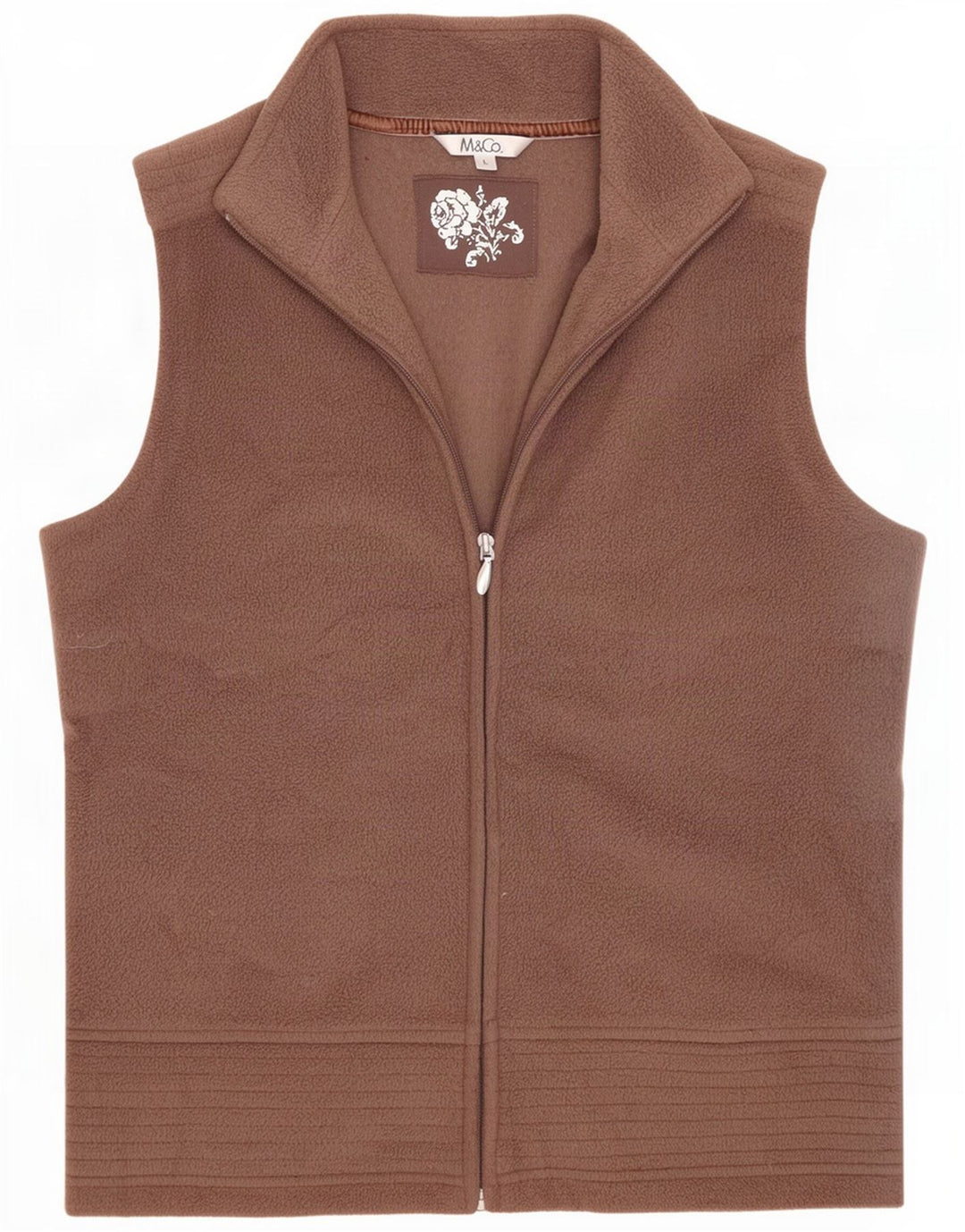 M&Co Womens Fleece Gilet UK 16 Grande Poliéster Marrom