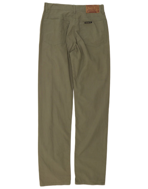 Carrera Calça masculina reta casual W33 L34 algodão verde
