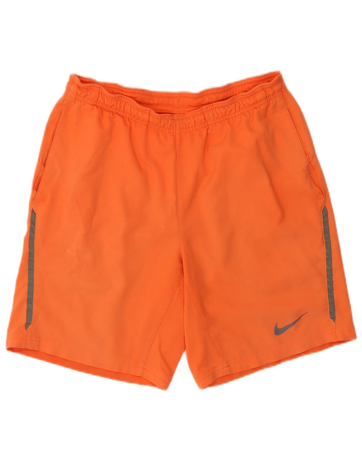 Nike Mens Dri Fit Sport Shorts Pequeno Laranja Poliéster