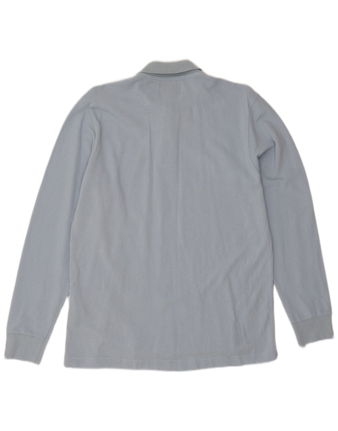 Camisa polo masculina de manga comprida Kappa algodão azul médio