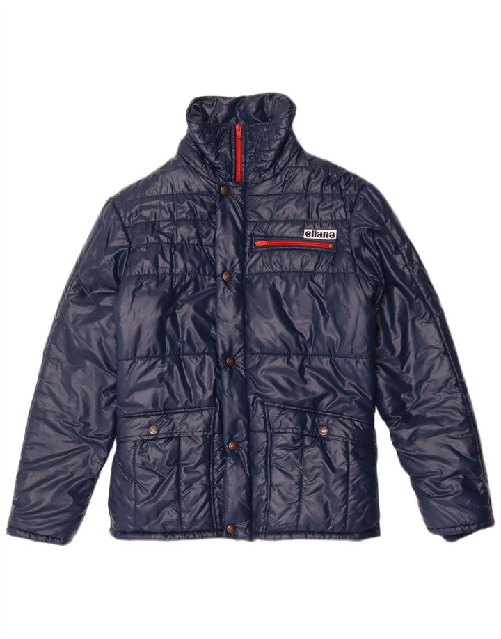 Jaqueta feminina acolchoada com capuz Eliana IT 44 médio azul marinho poliamida