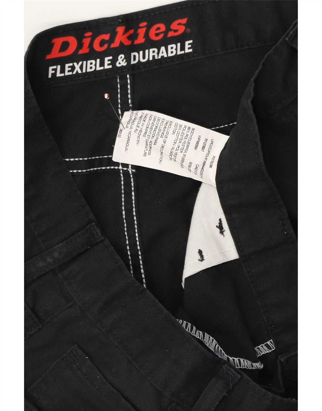 Calça Dickies masculina reta casual W36 L32 poliéster preto