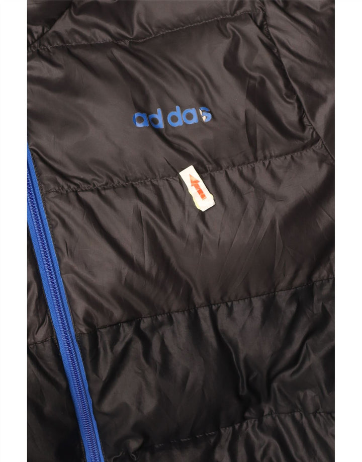 Casaco ADIDAS Menino com Capuz Acolchoado 13-14 Anos Preto Colourblock Poliéster